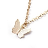 Brass Butterfly Charm Anklets AJEW-AN00281-02-2