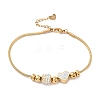 European Style Polymer Clay Rhinestones & 201 Stainless Steel Beaded Bracelets BJEW-G765-01G-01-4