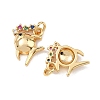 SHEGRACE Brass Colorful Cubic Zirconia Charms XGRQ3P648-591G-2