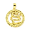 Brass Micro Pave Clear Cubic Zirconia Pendant KK-R159-16A-G-1