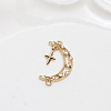 Brass Micro Pave Clear Cubic Zirconia Connector Charms INS-PW0002-07I-1