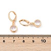 Brass Micro Pave Clear Cubic Zirconia Leverback Earrings EJEW-K300-05G-5