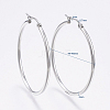304 Stainless Steel Big Hoop Earrings EJEW-F105-06P-2