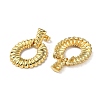 Rack Plating Brass Dangle Stud Earrings EJEW-M230-02G-2