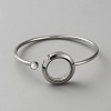 304 Stainless Steel Open Cuff Bangles for Women LS-BJEW-WH20008-08P-1