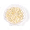 Transparent Spray Painted Glass Beads EGLA-N018-4mm-10-1
