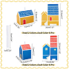  32Pcs 4 Styles House Shaped Cardboard Paper Foldable Gift Boxes CON-NB0002-23-2