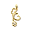 Brass Micro Pave Cubic Zirconia Pendant KK-H487-13G-1