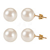 925 Sterling Silver Round Stud Earrings EJEW-TAC00030-04-1