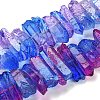 Natural Dyed Quartz Beads Strands G-G791-14F-1