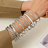 10Pcs Alloy Bangle Set for Women WG160B4-05-1