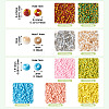 45G 9 Colors Two Tone Opaque Colours Glass Seed Beads SEED-TA0001-22-3