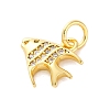 Brass Micro Pave Cubic Zirconia Pendants KK-S510-47G-01-2