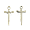 Tibetan Style Alloy Sword Pendants X-TIBEP-929-AS-LF-1