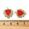 Brass Enamel Pendants KK-R229-06G-02-3