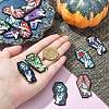 16Pcs 8 Styles Opaque Printed Acrylic Pendants SACR-CJ0001-24-4