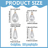 64Pcs 4 Styles ABS Plastic Imitation Pearl Pendants FIND-PH0027-71G-2