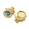 Brass Micro Pave Cubic Zirconia with Synthetic Opal Pendants KK-D096-01C-G-2