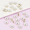 Brass Grade A Rhinestone Spacer Beads RB-A014-Z8mm-13S-2