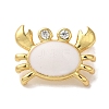 Rack Plating Brass Micro Pave Cubic Zirconia Pendants X-KK-U027-12-04G-1