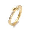 Rack Plating Brass Clear Cubic Zirconia Constellation Adjustable Rings for Women RJEW-S407-08G-03-1