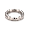 Non-Tarnish 304 Stainless Steel Spring Gate Rings X-STAS-M296-01P-D-2