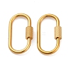 304 Stainless Steel Screw Carabiner Lock Charms X-STAS-K192-01G-A-1