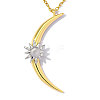 Brass Micro Pave Clear Cubic Zirconia Pendants CU-OY001-62G-1