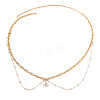 Zinc Alloy with Plastic Pearl Link Chain Double Layer Waist Belly Chains for Women FS-WGDE03B-01-5
