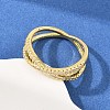 Brass Micro Pave Cubic Zirconia Finger Rings RJEW-D340-01G-01-1