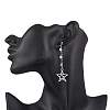 Tibetan Style Alloy Tassel Stud Earrings EJEW-TA00679-3