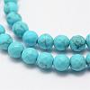 Synthetic Turquoise Bead Strands G-G671-6mm-3
