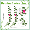 6Pcs PVC Artificial Flower Rattan DIY-PH0033-59-2