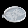 Flat Round with Owl & Flower DIY Cup Mat Silicone Molds SIL-F007-06C-5