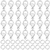 Beebeecraft 100Pcs 304 Stainless Steel Lobster Claw Clasps DIY-BBC0001-56A-1