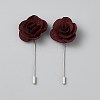 Flower Polyester Brooches JEWB-WH20006-01F-1