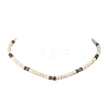 Natural Magnesite Heishi Beaded Necklaces NJEW-JN05308-02-2