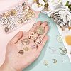 SUPERFINDINGS 120Pcs 6 Style Alloy Pendants TIBEP-FH0001-20-3