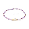 3Pcs 3 Color Natural Pearl & Seed Beaded Stretch Bracelets Set BJEW-JB09437-3