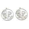 Non-Tarnish 201 Stainless Steel Pendants STAS-M318-10P-1