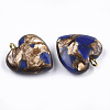 Assembled Bronzite and Lapis Lazuli Pendants G-T111-04A-3