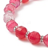 Dyed Natural Agate Beaded Stretch Bracelet BJEW-JB09179-02-4