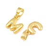 Brass Pendants KK-CBABDE2-01G-2