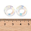Electroplate Transparent Glass Linking Rings GLAA-F126-01B-3