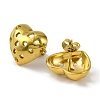 Ion Plating(IP) 304 Stainless Steel Hollow Heart Stud Earrings EJEW-D281-01G-2