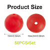 50Pcs Food Grade Eco-Friendly Silicone Beads SIL-TA0002-89C-3