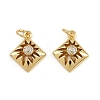 Brass Micro Pave Clear Cubic Zirconia Pendants KK-A269-32G-1