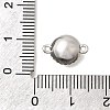 Brass Pave Clear Cubic Zirconia & Glass Links KK-N289-22P-3