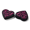 Food Grade Heart with Word Love Silicone Focal Beads SIL-NH0001-01E-2