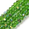 Electroplate Transparent Glass Beads Strands EGLA-A046-01B-03-1